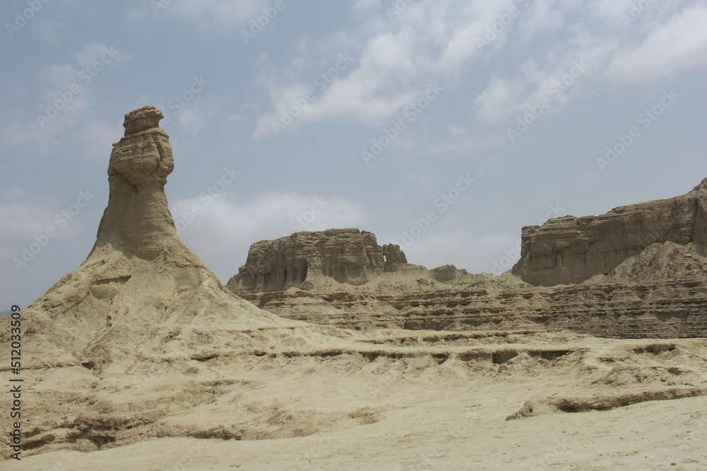 A beautiful view of princess of hope in balochistan pakistan. natural rock formation.