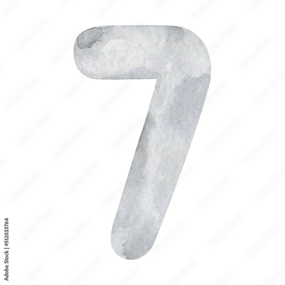 Watercolor illustration collection of black and white numbers from 1 to 0. Hand painted watercolour drawing on white background, watercolor isolated elements for creative invitation, card, design, sti Watercolor illustration collection of black and white numbers from 1 to 0. Hand painted watercolour drawing on white background, watercolor isolated elements for creative invitation, card, design, sti