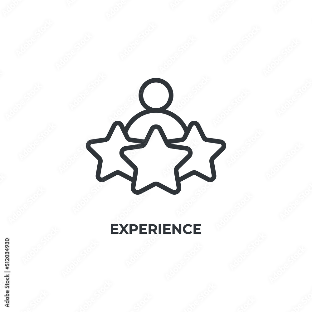 experience line icon. linear style sign for mobile concept and web design. Outline vector icon. Symbol, logo illustration. Vector graphics experience line icon. linear style sign for mobile concept and web design. Outline vector icon. Symbol, logo illustration. Vector graphics