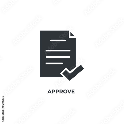 approve vector icon. filled flat sign for mobile concept and web design. Symbol, logo illustration. Vector graphics