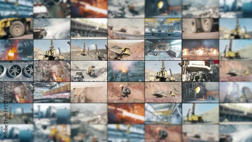 Heavy metallurgy. Heavy metallurgy opener. Heavy industry footage collage