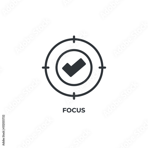 focus vector icon. filled flat sign for mobile concept and web design. Symbol, logo illustration. Vector graphics
