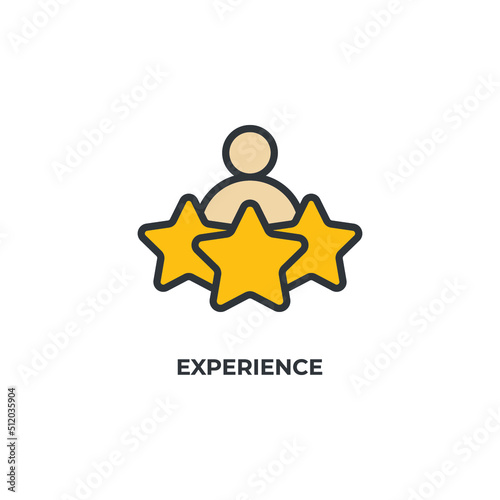 experience vector icon. Colorful flat design vector illustration. Vector graphics