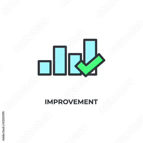improvement vector icon. Colorful flat design vector illustration. Vector graphics