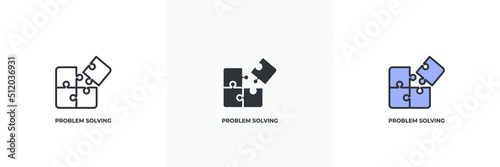 problem solving icon. Line, solid and filled outline colorful version, outline and filled vector sign. Idea Symbol, logo illustration. Vector graphics