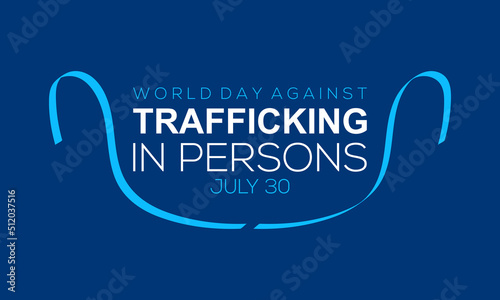 vector illustration of World Day Against Trafficking in Persons poster or banner Vector illustration template design.