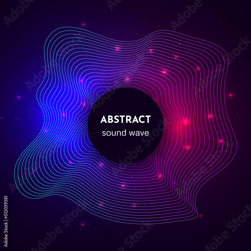 Sound circular wave with light effects