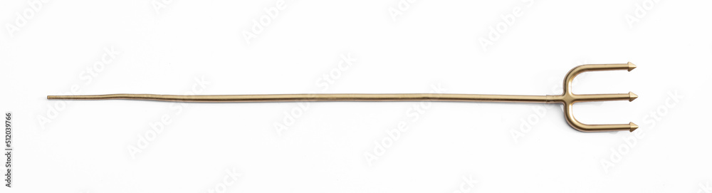 Golden Trident isolated on white background Golden Trident isolated on white background