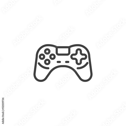 Console game line icon