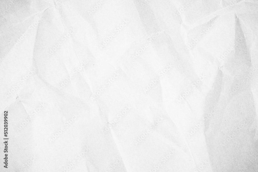 Crumpled white paper background texture. Vintage craft paper