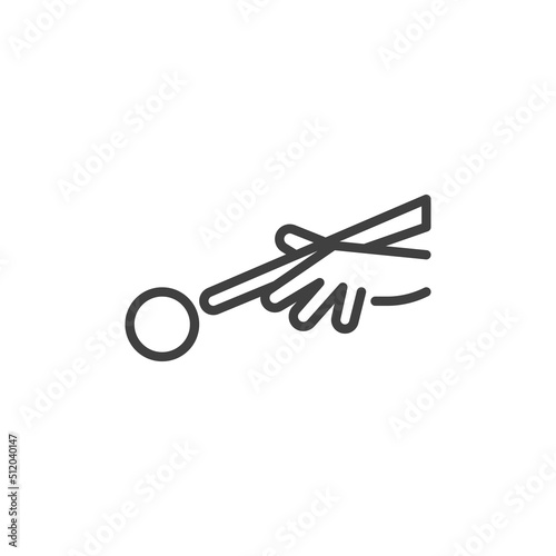 Playing billiard line icon