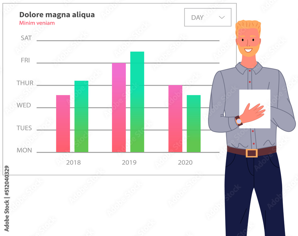 Analytics information and development statistics. Web analysis measure, product testing technology. Man analyses dashboard seo optimization, digital report. Statistical indicators and data on diagram Analytics information and development statistics. Web analysis measure, product testing technology. Man analyses dashboard seo optimization, digital report. Statistical indicators and data on diagram