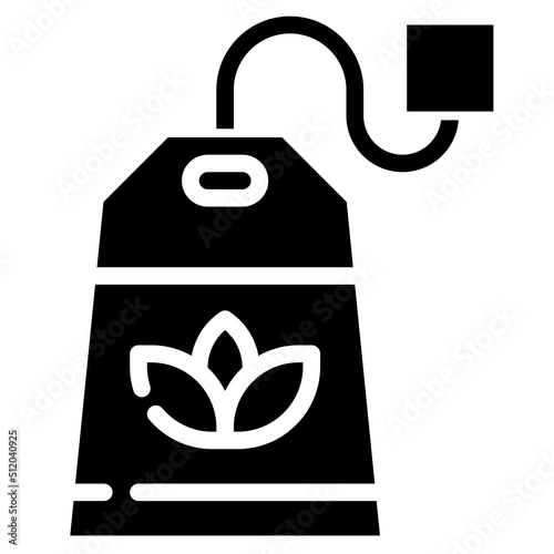 TEABAG glyph icon,linear,outline,graphic,illustration