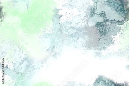 Abstract expressionism background with watercolor splashes on the white background. Style of modern  drip painting.Painting brush texture decoration. photo