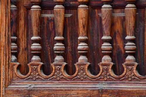 RELIEVES EN BALCONES DE MADERA EN LA CIUDAD DE LA OROTAVA, EN LA ISLA DE TENERIFE