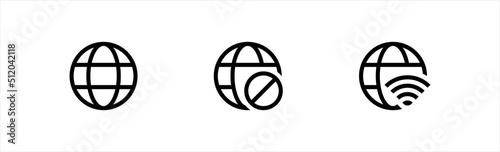 internet connection icons. no connection sign. connection flat symbol for apps and websites.