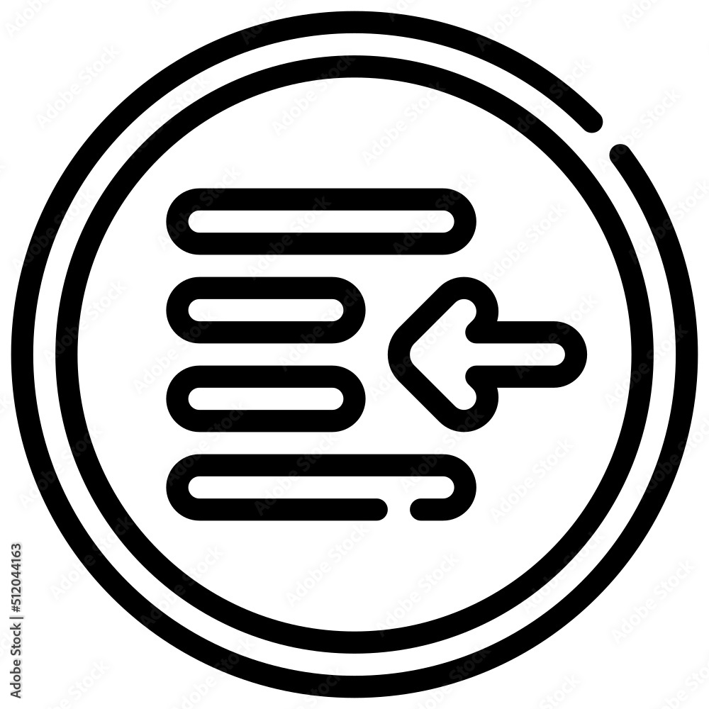 LEFT INDENTATION line icon,linear,outline,graphic,illustration LEFT INDENTATION line icon,linear,outline,graphic,illustration