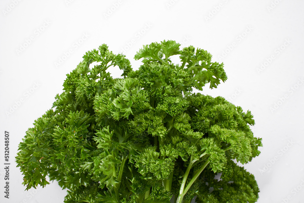 Fototapeta premium fresh parsley on the white background