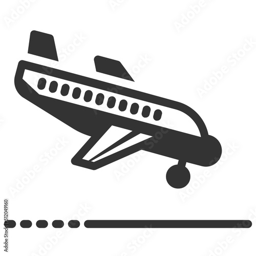 A plain landing solid icon