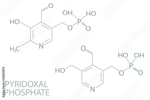  Pyridoxal phosphate molecular skeletal chemical formula. 