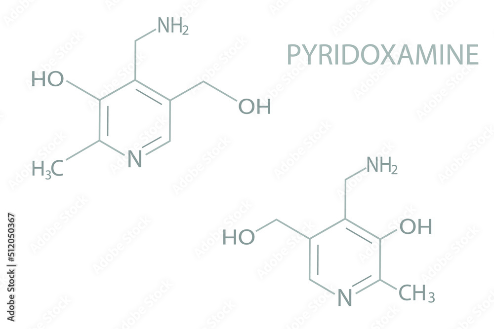 Pyridoxamine  molecular skeletal  chemical formula.	
