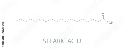 Stearic acid molecular skeletal chemical formula. 