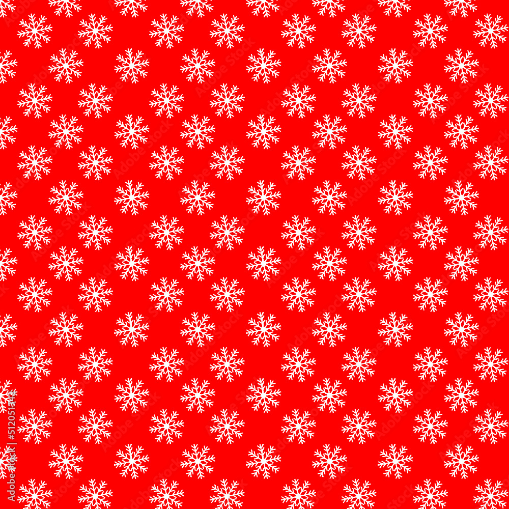 Seamless red decorative christmas pattern with snowflakes Seamless red decorative christmas pattern with snowflakes