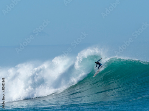 Surfer at North Reef, Lighthouse Bay, Exmouth photo