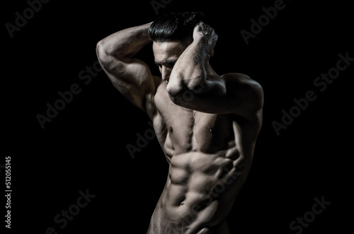 Sexy sport muscle fit guy stripped. Bare torso man, male abs and body. Naked Man. Nude male torso. Sexy body.