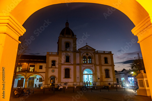 Nightshot of the Historical center of Mompox, UNESCO World Heritage Site photo