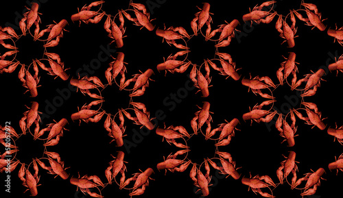 Seamless pattern with red c...