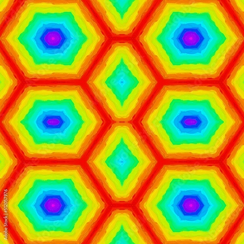 Abstract oil painting ornam...