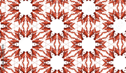 Seamless pattern with red c...
