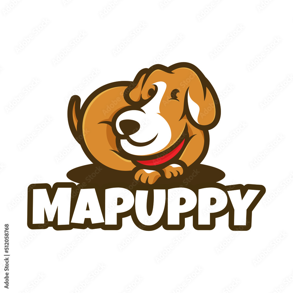 Puppy dog logo cute mascot design Puppy dog logo cute mascot design