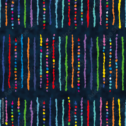 Abstract Multicolor Ethnic Stripes Pattern