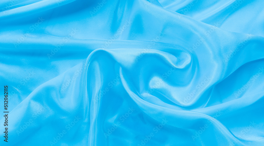 Obraz premium blue fabric texture background, abstract, closeup texture of cloth