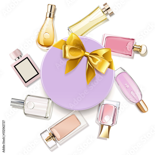 Vector Round Fragrance Concept with Gift