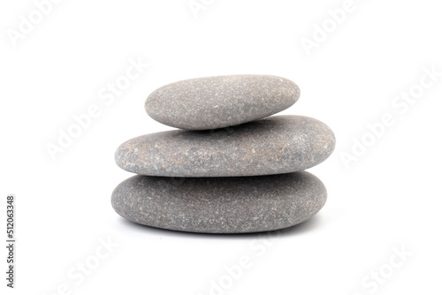 Zen stones on a light background. Minimalistic concept. Zen balance miditation concept. For branding and product presentation.