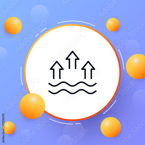 Evaporation line icon. Liquid, monitor, magnifier, drinking, evaporation, man, transpiration, cocktail. Save the water. Beverage concept. Vector line icon for Business and Advertising