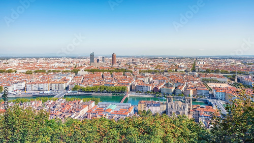 Fototapeta Naklejka Na Ścianę i Meble -  The city of Lyon in the daytime