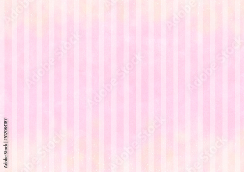 ピンク色のかわいいワンカラーストライプ背景
