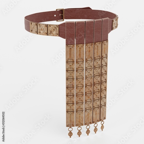 Realistic 3D Render of Roman Armor Belt