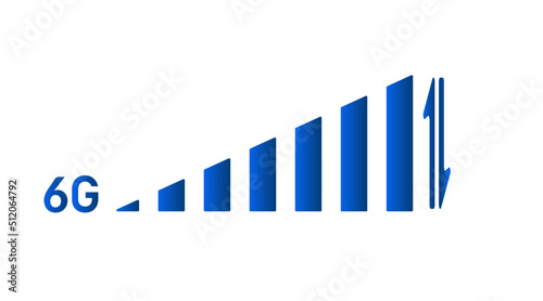 Internet service symbol with 6G logo.
fast internet concept.