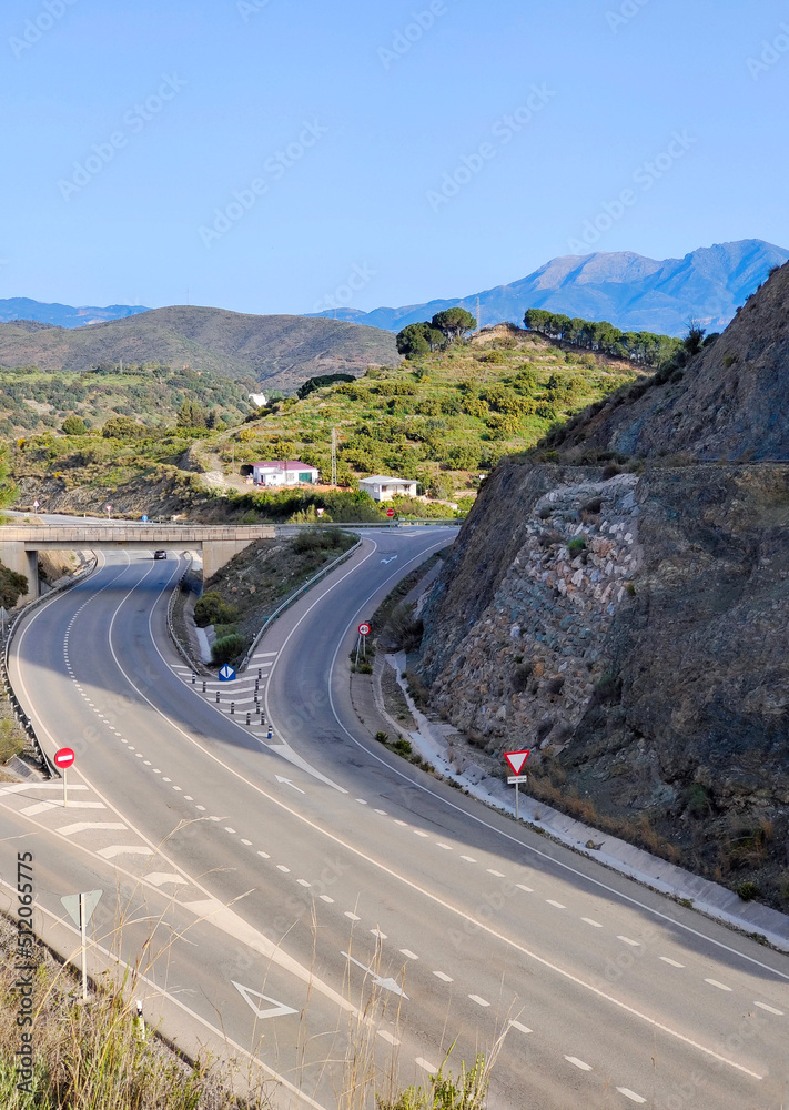 Highway in the top of mountain