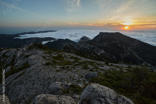 First rays of sun.
