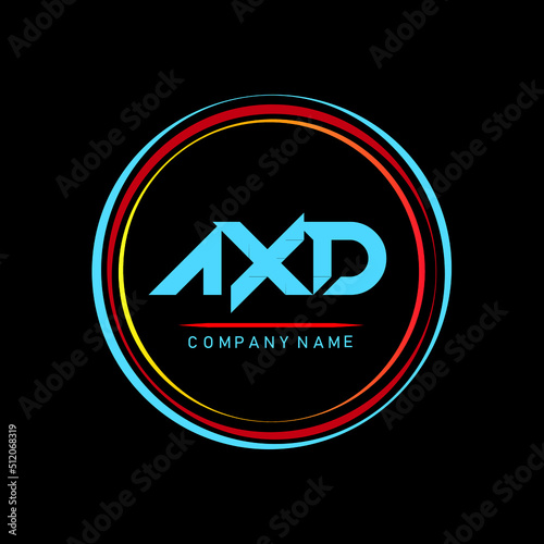 AXD ,A X D letter logo design with Circle, round shape, AXD alphabet logo design monogram ,
AXD vector logo template with red color, AXD logo simple, elegant, luxurious logo, photo