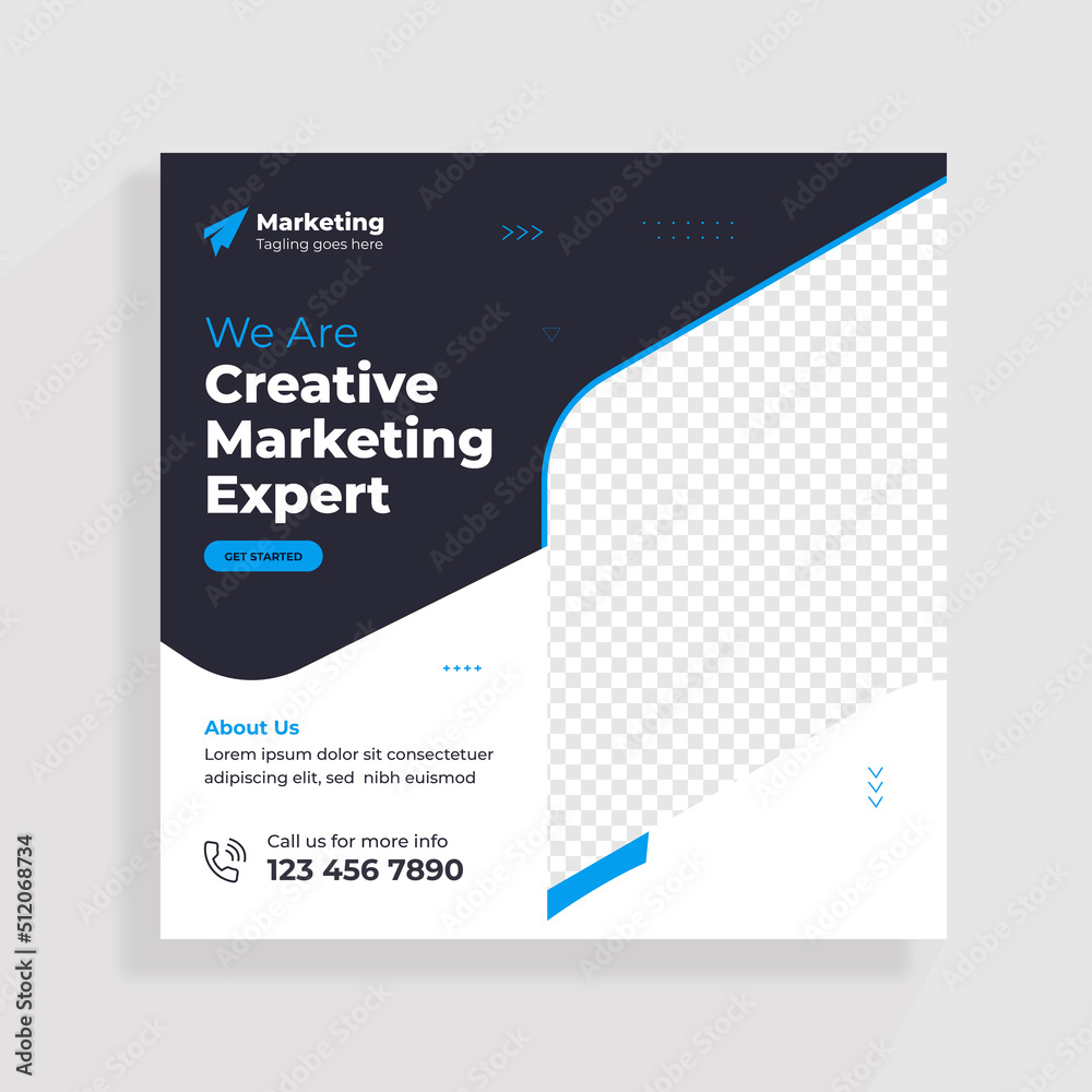 Modern creative business marketing banner for social media post template, Digital Marketing Banner