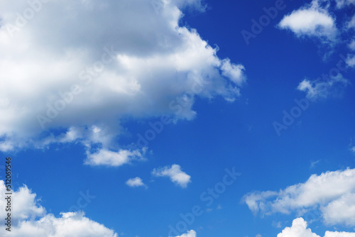 Fototapeta Naklejka Na Ścianę i Meble -  Blue sky with small cumulus clouds
