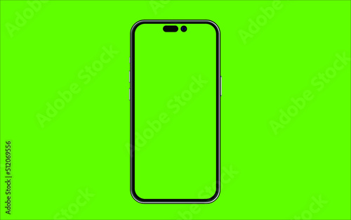 Phone Mockup  , new smartphone generation of pro to mini. Mock up screen on green and include Transparent Vector for web site design app 	