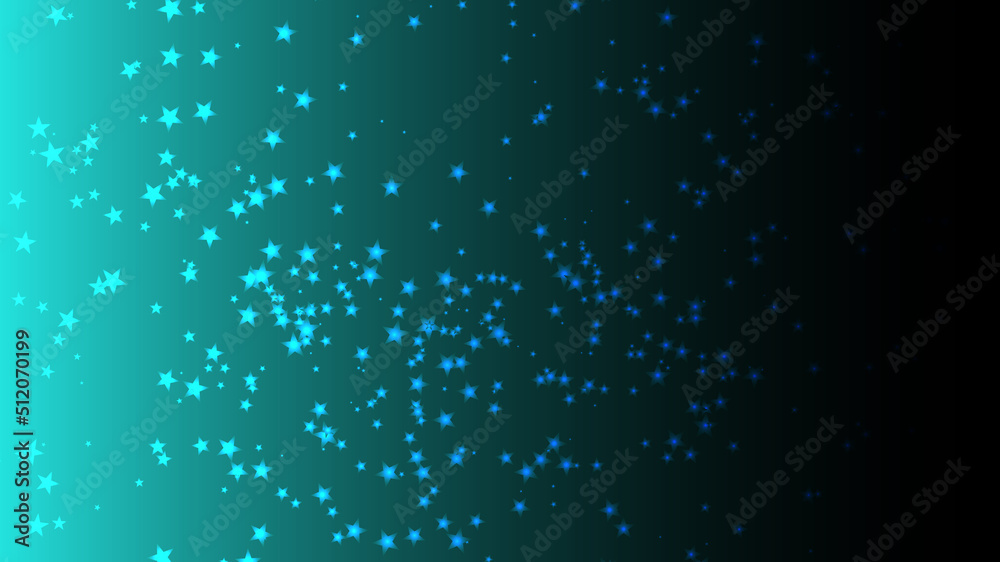 Vector abstract star particle shapes on a turquoise gradient background. Vector abstract star particle shapes on a turquoise gradient background.